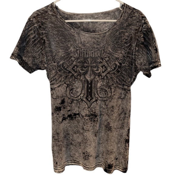 Affliction Tops - Affliction cut out back shirt